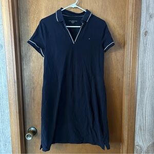 Tommy Hilfiger Dark Blue Polo with White Accents